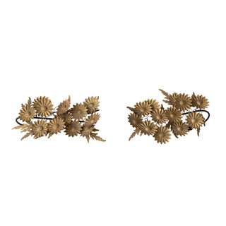 S/2 Metal Curtaoini Tiebacks Flowers