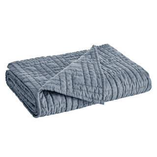 Melange Quilted Throw Chambray