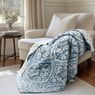 Becker Quilted Throw Blue