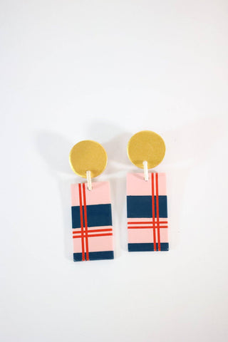 Nutcracker Plaid Cabana Earrings