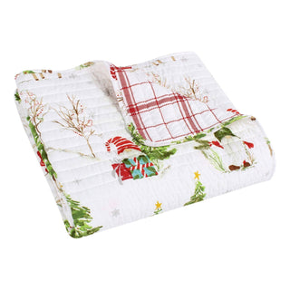 Gnome Forest Quilted Throw