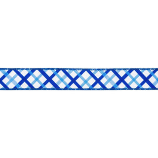 1.5" Blue White Stripe