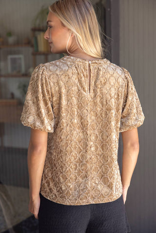 Trellis Velvet Top
