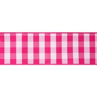 4" Pink Check Ribbon