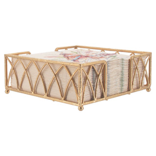 Metal Napkin Holder Gold Leaf