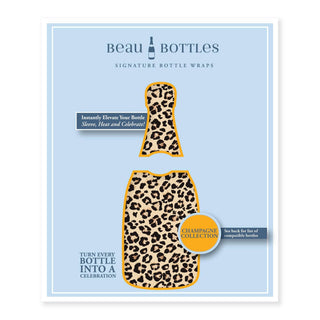 Tan Leopard Champagne Bottle Wrap