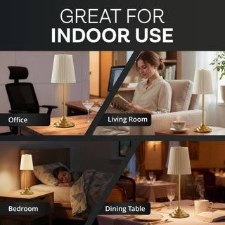 Cream 16" Rechargeable LED Lamp