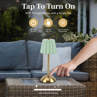 Rechargeable Scalloped Table Lamp