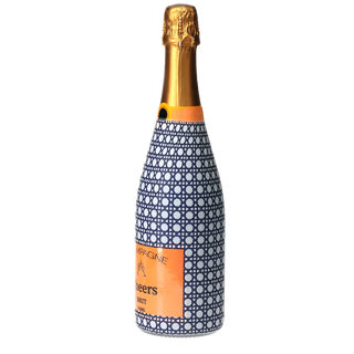 Navy White Cane Champagne