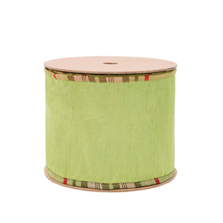 Ribbon Moss Plaid Back 4"