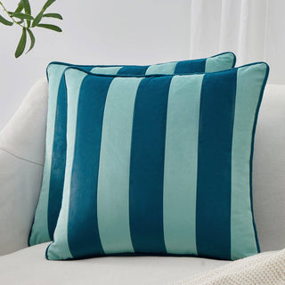 18" Pillow Covers Blue/Light Blue