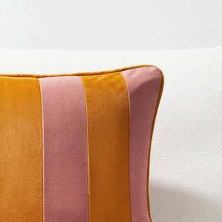 18" Pillow Covers Pink Honey Stripe