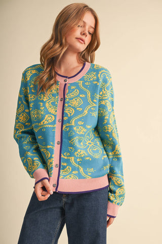 PAISLEY KNIT CARDIGAN