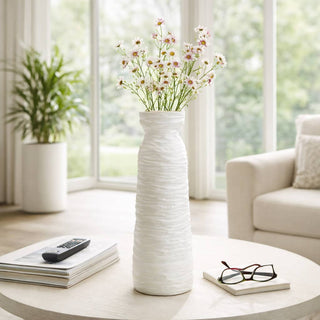 Ribbed Ceramic Vase