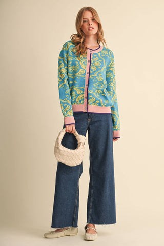 PAISLEY KNIT CARDIGAN