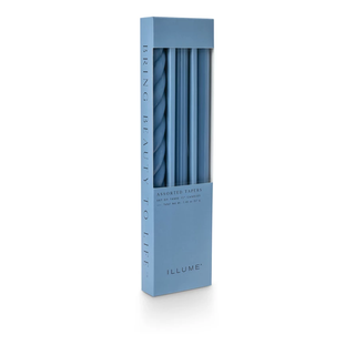 Asst Candle Taper S/3 True Blue
