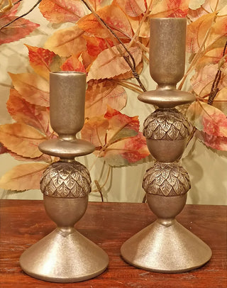 Gold Acorn Taper Holder