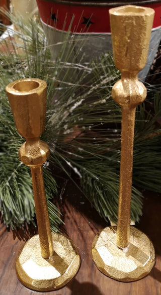 Sculpted Gold Taper Holders