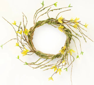 7" Vine Forsythia Candle Ring