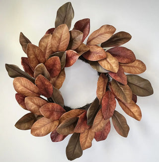 24" Fall Magnolia Wreath