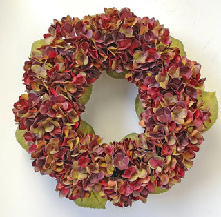 22" Hydrangea Wreath Red