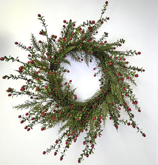 Boxwood Berry Wreath 24"