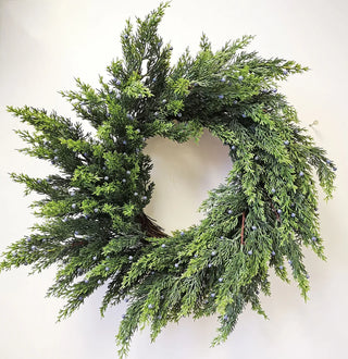 24" Cedar & Seed Wreath