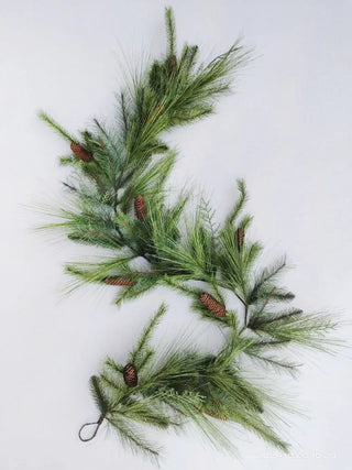 6ft Mixed Pine & Cone Garland