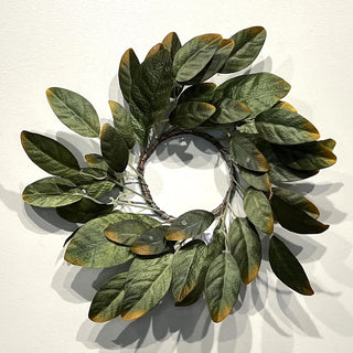 Green Bay Leaf Candle Ring