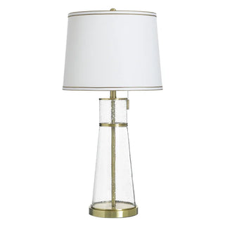 Clear Seeded Table Lamp