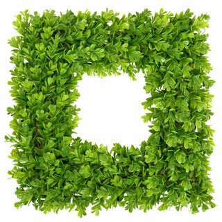 22" Square Boxwood Wreath
