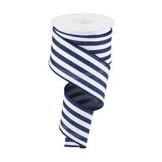 2.5" Navy Stripe Ribbon