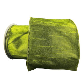 4" Wired Ribbon - Moss Green