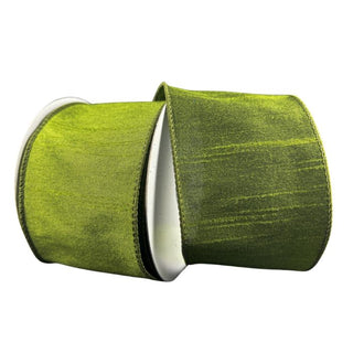2.5" Wired Ribbon - Moss Green