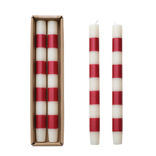 Stripe Red Taper Set 10"