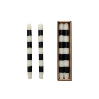 Stripe Black Taper Set 10"