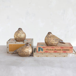 Gold Sitting Bird