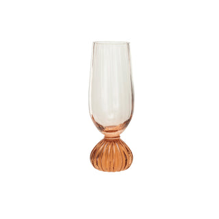 Ribbed Champagne Glass Pink