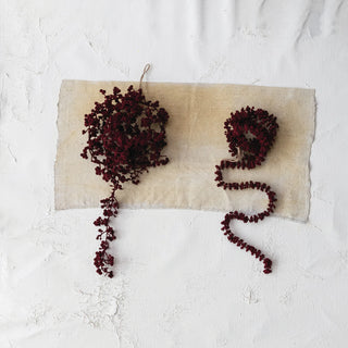 72" Flocked Burgundy Garland