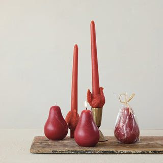 Pear Shaped Candle Red
