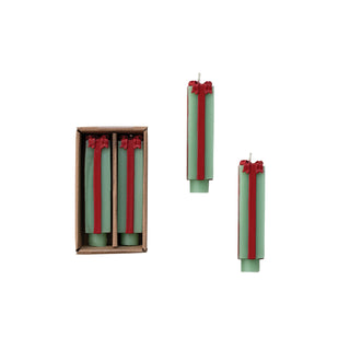 5" Present Taper Candle S/2
