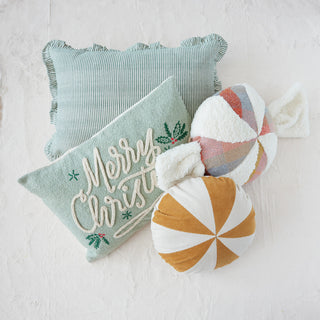 Striped Ruffle Pillow
