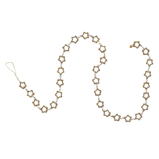 72" Gold & Peral Star Garland