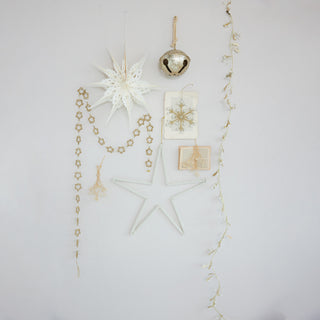 72" Gold & Peral Star Garland