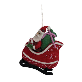 Wool Felt Santa Ornament