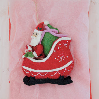 Wool Felt Santa Ornament