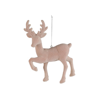 Flocked Deer Ornament